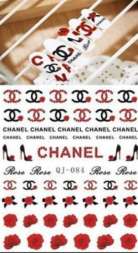 chanel nail decals